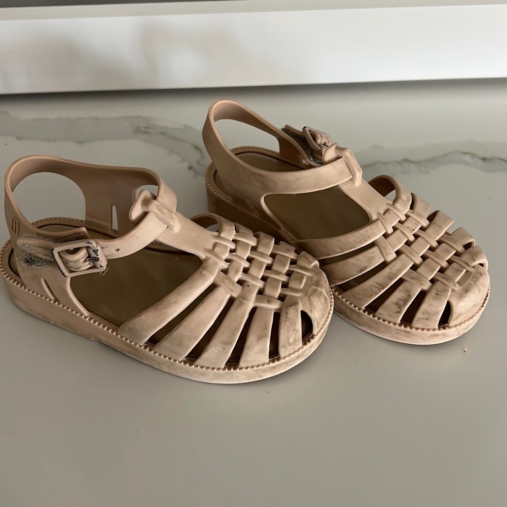 Mini Melissa nude jelly sandals